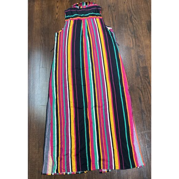 NWT! Torrid Button Front Multi Stripe Maxi Dress V-Neck Size 2/2X(18-20) *FLAW* - Picture 8 of 8